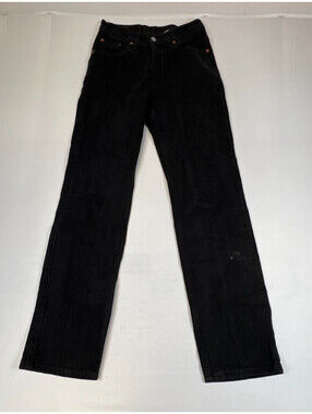 Vintage Levi's Women 5 JR L Black Denim Jeans 512 Slim Fit Straight Leg